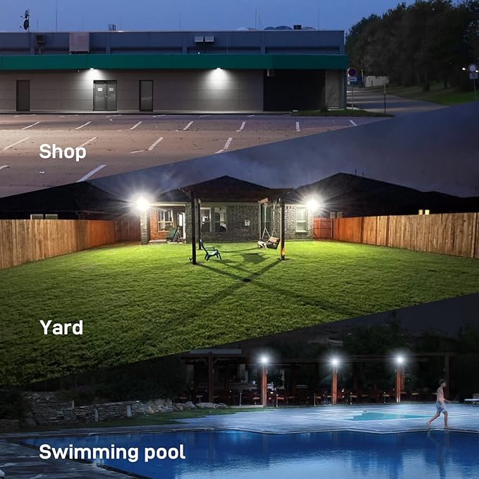 HYPERLITE LED Flood Light 150W 2 Pack 18000LM 5000K Daylight IP65 Waterproof Outdoor Floodlights UL Certified for CourtGardenWarehouse