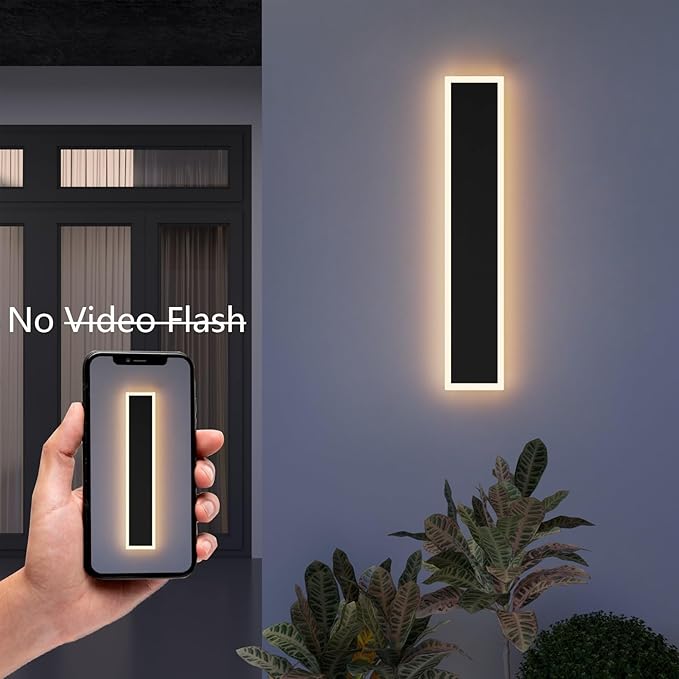 Modern Outdoor Wall Sconce 31.5InchExterior LED Wall Light Fixture IP65 Waterproof 3000K for Porch Garage Courtyard