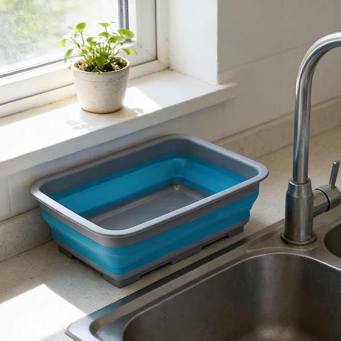 Haofy Collapsible Dish Tub Foldable Wash Basin with Lightweight Portable Design for Camping Picnics Kitchen RV Boat