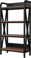 4-Tier Storage Shelf 56.3 x 33.5 x 15.8 inches Metal Frame with Wood Shelves 240 lbs Weight Capacity per Shelf