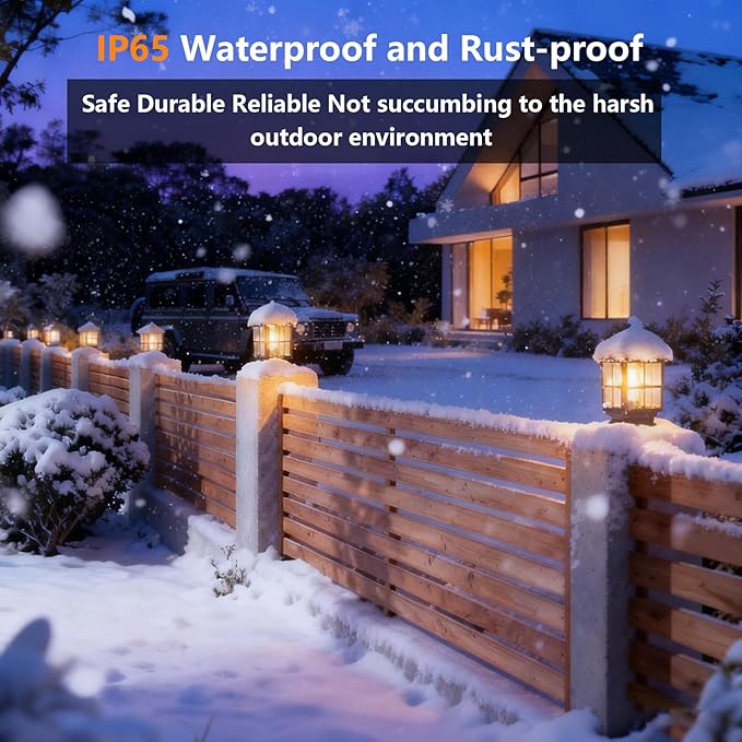 SLAWA Outdoor Post Light Fixture Modern Outdoor Column Lights IP54 Waterproof Aluminum Pillar Lights Outdoor Lighting for Yard Garden Patio Path with Clear Glass Shade