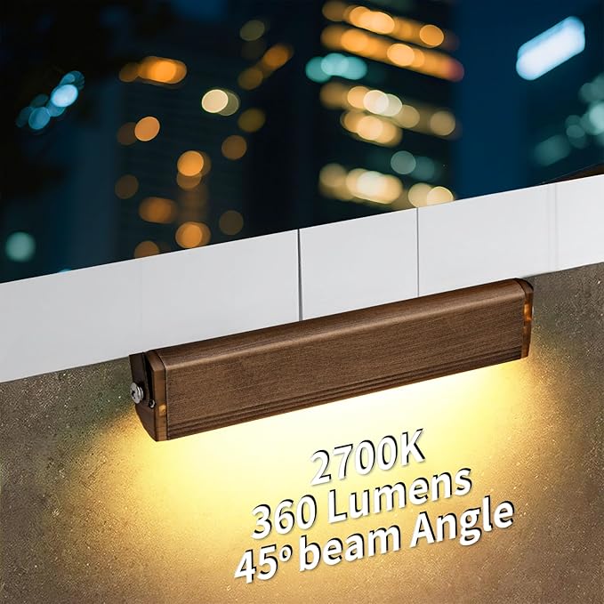 12-Packs 7inch 3W LED Hardscape LightingRetaining Wall Lights12V Low Voltage Bronze Gold Landscape Paver LightingIP65 Waterproof Outdoor Step Lights2700K Soft White