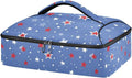 Casserole Carrier Red Blue Stars PrintInsulated Casserole Carrier for Hot or Cold Food Thermal Lunch Tote for Potluck Parties Picnic Beach Fits 9 x 13 Inches Baking Dish