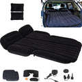 Inflatable SUV Air MattressThickened Flocking Car Travel Camping Bed with 2 Pillows &amp Air PumpPortable Car Sleeping Mattress for SUV Trunk and Rear