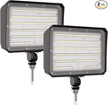 CINOTON 100W LED Flood Lights Outdoor 14000LM IP65 Waterproof Outdoor Security Wall Light Fixture with 180°Knuckle for Warehouse Porch Barn Garage Building 5000K 100V-277V 2 Pack