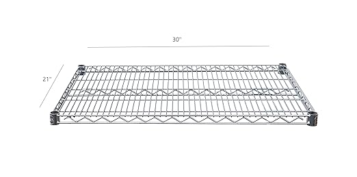 NSF Approved Heavy Duty Chrome Wire Shelf | 30 x 21 | Adjustable Metal Storage Shelf for Kitchens Utility Rooms Storage Offices &amp Home