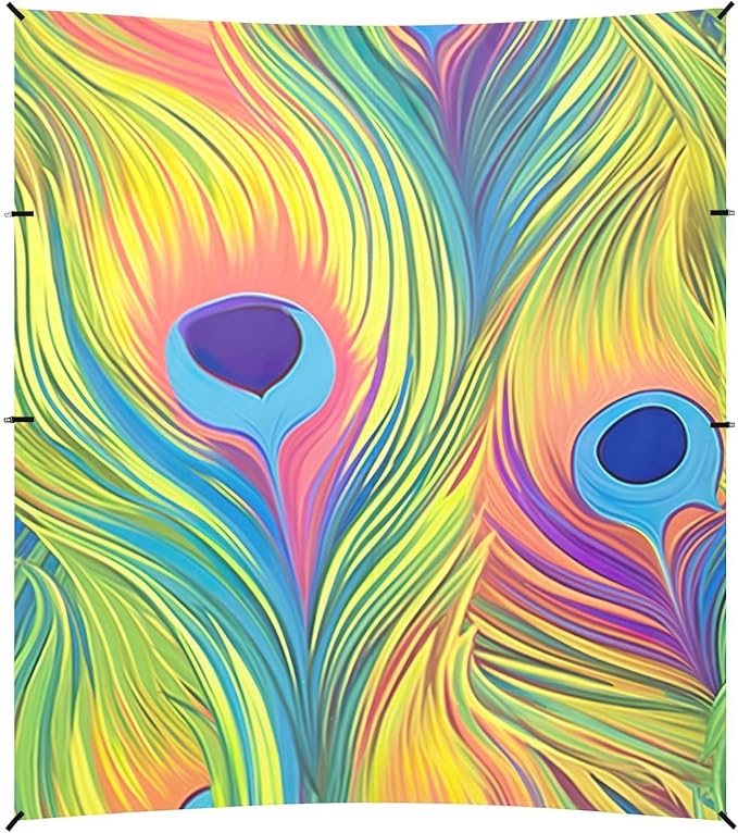 Peacock FeatherCamping Sun Shelters 9.2 x 10.5 FT Beach Canopy Tent Sun Shade with Carrying Bag for Camping Trips Fishing Backyard Fun or Picnics 21341811