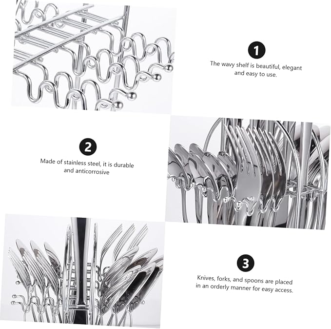1Set Stainless Steel Cutlery Dishwasher Elegant Forks and Spoons for Dining Room Travel and Office Use Anticorrosive Kitchen Silverware