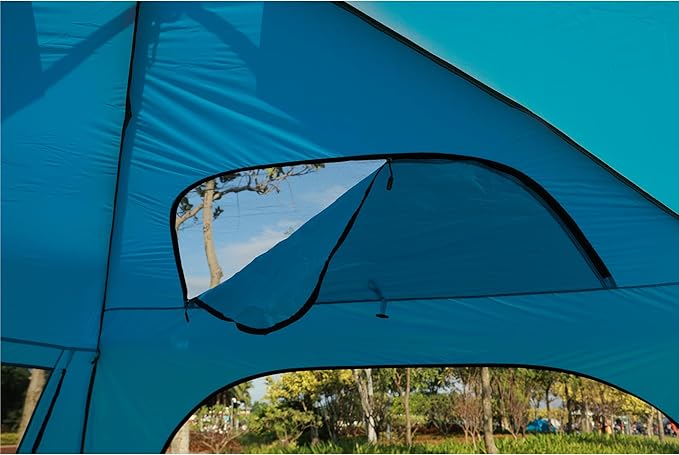 KTT Extra Large Tent 12 Person(A)Awning Family Cabin Tents2 Rooms4 Doors and 4 Windows with MeshStraight WallWaterproofDouble LayerBig Tent for OutdoorPicnicCampingFamily Gathering。
