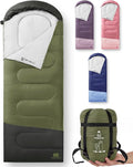 Ultralight Warm Weather Sleeping Bag - Portable Waterproof Compact Lightweight Comfort with Compression Sack - Great for Outdoor Camping Backpacking &amp Hiking