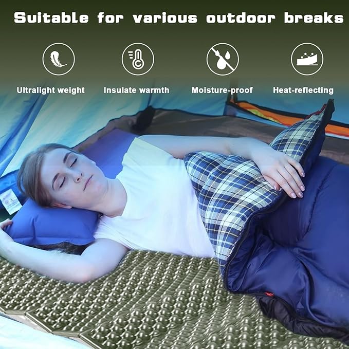 Closed Cell Foam Sleeping PadFolding Sleeping Pad BackpackingMoisture-Proof Foldable Sleeping Pad LightweightSleeping Mat for Camping Hiking Backpacking Car Camping Mats