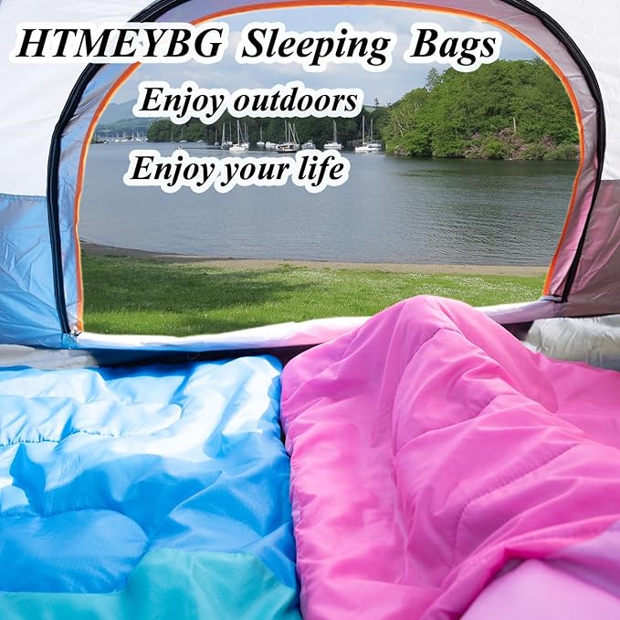 Sleeping Bag - 3 Seasons for Adults Kids Boys Girls Camping Hiking - Warm Cold Weather Lightweight Portable with Compression Bag for Backpacking in Spring Summer Fall and Winter