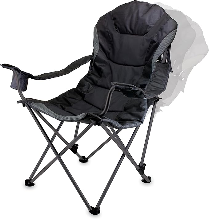 Picnic TIME Reclining Camp Chair Beach Chair for Adults Sports Chair with Carry Bag