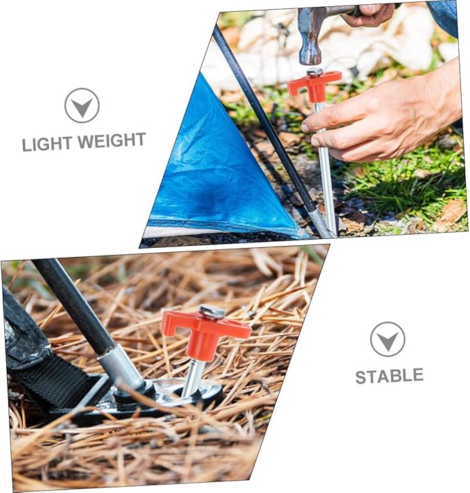 BESTonZON 12Pcs Heavy Duty Camping Tent Stakes Ground Pegs for Secure Tents Canopies Awnings for Outdoor Activities Beach Use