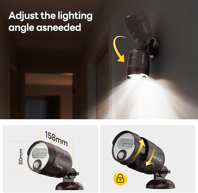 Battery Operated Motion Sensor Light4000mAh Rechargeable Battery Powered Spotlight 600 Lumen Outdoor IP65 Waterproof for PorchYardWallGarden with Dusk to Dawn (Brown-2pcs)