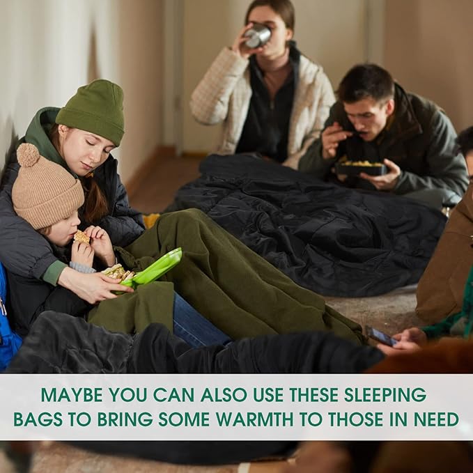 Tudomro 16 Pack Bulk Sleeping Bags for Adults Lightweight Waterproof Camping Sleeping Bags with Compression Sack for Camping Backpacking Hiking Travel Emergency Use