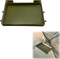 Ice Fishing Hub Blind Table Shelf – Portable Tabletop for Hub Blind Poles Hands-Free Storage Shelf with Hooks for Gloves Tools – Fits 0.4″ Pole (7.5in*5.5in) (Green)