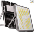 Upgrade 600W LED Stadium Flood Light Outdoor 90000Lm Led Flood Light with Adjustable Bracket IP65 AC100-277V Commercial Area Lighting with Plug for Backyard/Basketball Court-2Pack