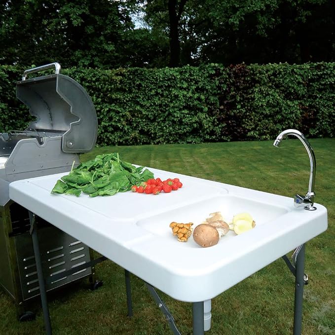 Modern Home Portable Folding Outdoor Fish Fillet/Filet Table for Cleaning/Cutting - Perfect for Fishing/Gardening/Camping