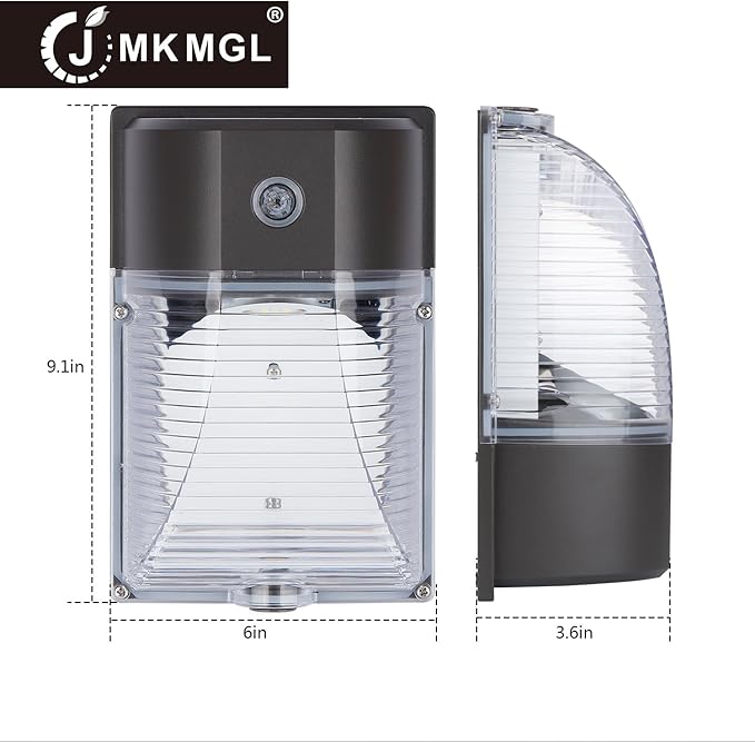 LED Wall Pack Light 26W (150-250W Equivalent)with Photocell Dusk to Dawn3000LM 5000k Daylight WhiteIP65 Outdoor Security LightsETL (2 Pack 26 Watt)