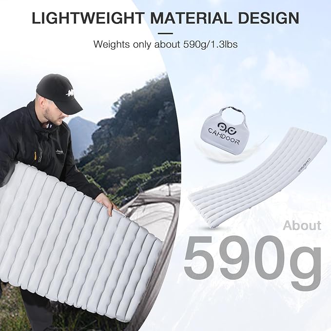 Insulated Sleeping Pads - Lightweight Sleeping Pad for Camping 6.8 R-Value Upgraded Compact Camping Air Mattress for Backpacking Hiking