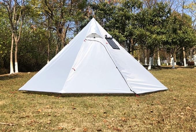 DANCHEL OUTDOOR Backpacking Hot Tent with Stove Jack 4 Season Lightweight Tipi Tent for 2/4/6 Person Winter Camping Hunting 10.5FT-16.4FT