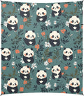 Camping Sun Shelters Panda White Pink Flowers Pattern Beach Canopy 126 * 110.2in