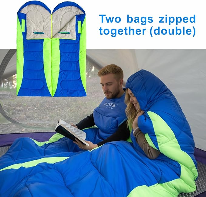M180 Wearable Sleeping Bag with Arm Holes &amp Feet Openings 3-Season 50°F Ultralight Backpacking Sleeping Bag Water-Resistant Portable Camping Gear for Adults RV &amp Stadium
