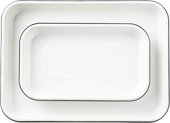 TableCraft 10347 White Enamel 1/4 Size Sheet Pan