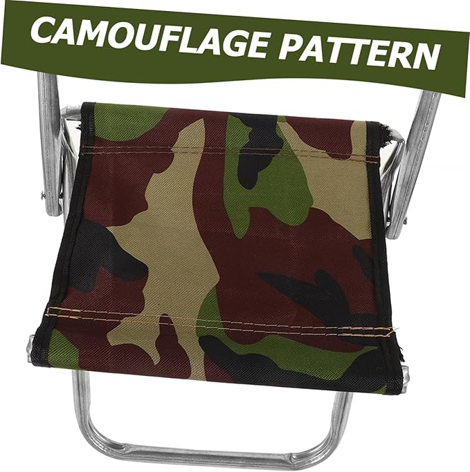 BESPORTBLE Camping Seat Portable Folding Chair Metal Frame Fishing Stool Compact for Storage