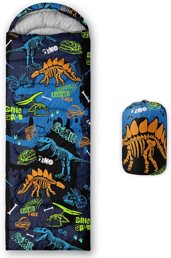 Kids Sleeping Bag for Boys Girls3D Basketball Print-Lightweight Warm Portable Outdoor Indoor-Waterproof Cold Weather Resistant Sleeping Bag for Camping Hiking