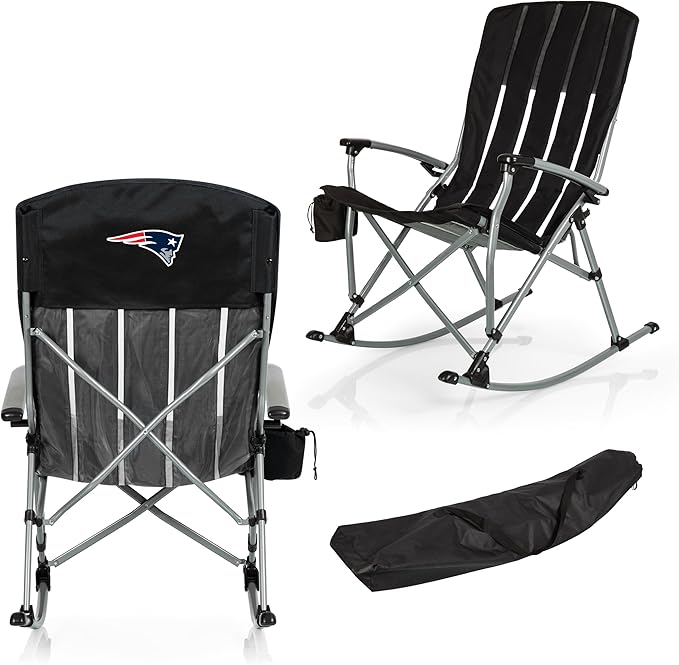 Picnic TIME NFL Unisex-Adult NFL Outdoor Rocking Camp Chair XL Heavy Duty Camping Chair for Adults