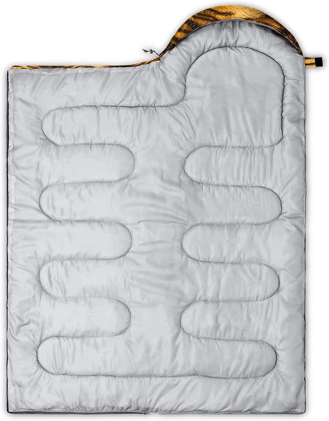 QOOMO Camping Sleeping Bags3 Season Warm &amp Cool WeatherLightweightWaterproof Sleeping Bags for Adults &amp KidsTravelingand OutdoorsCamping Gear Equipment