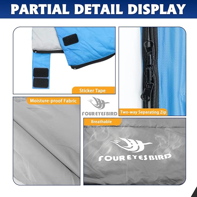 Envelope Sleeping Bag Three Seasons Constant Temperature Sleeping Bag Suitable for All Ages Indoor Hotel Accommodation or Outdoor Travel…