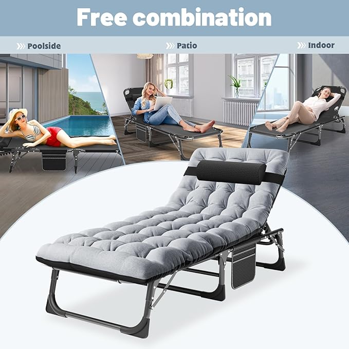 Slsy Folding Bed with Mattress Cot Size Foldable Guest Beds Hideaway Cot for Adults Portable Fold up Bed with Adjustable Positions for Home Office Indoor Outdoor