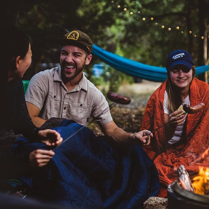 KAMMOK Field Blanket - Microfleece Water Resistant Portable Durable Indoor/Outdoor Camp Blanket (84 in × 50 in) - Granite Gray