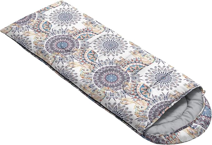 Kids Sleeping Bag for Boys GirlsBohemian Cowboy Print-Lightweight Warm Portable Outdoor Indoor-Waterproof Cold Weather Resistant Sleeping Bag for Camping Hiking