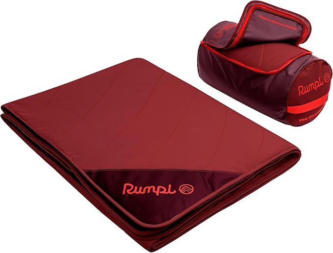 Rumpl Overland Mat – Waterproof Padded Ground Cover and Blanket Cherry Fig