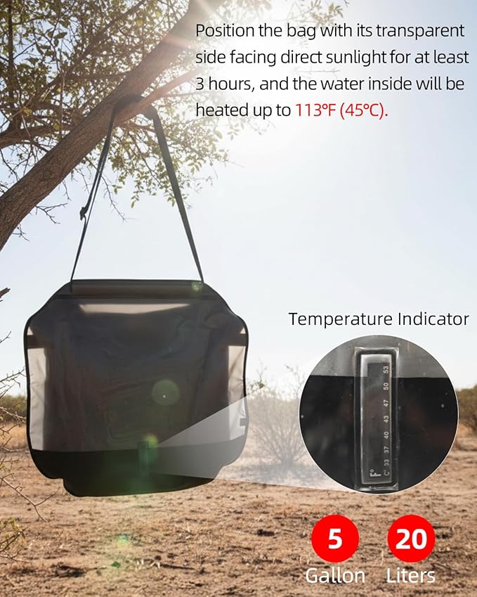Abahub Pop Up Solar Shower Tent Kit Portable Instant Privacy Tents with 5 Gallon Solar Shower Bag Outdoor Changing Room for Camping Beach