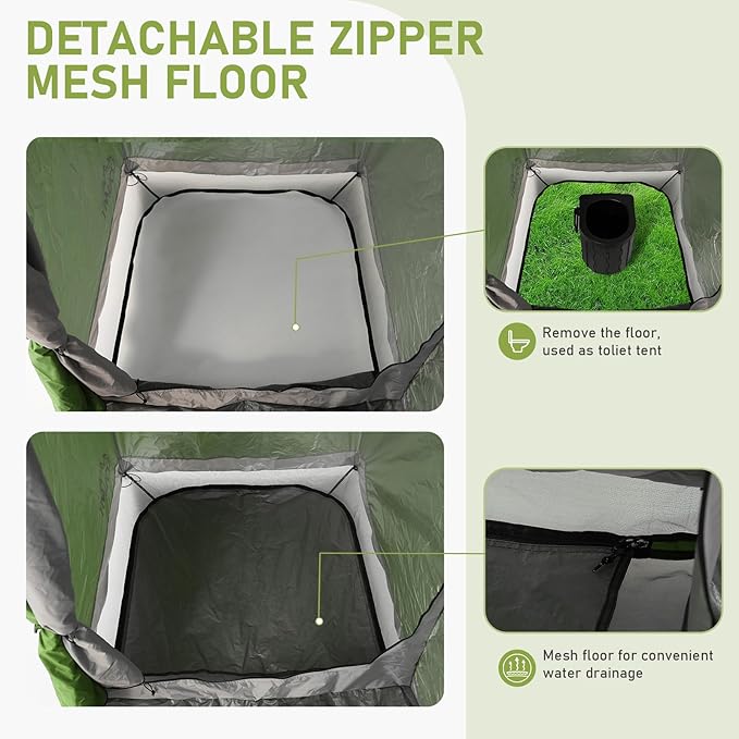 Instant Camping Shower Tent Privacy Shelter Portable Outdoor Sun Shelter for Camping Beach Hiking Fishing 1 Room/2 Rooms
