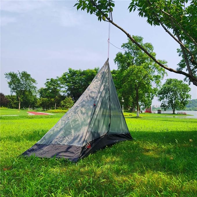 Ultralight Half Mesh Tent for Tipi Hot Tent 1-2 Person Mesh Camping