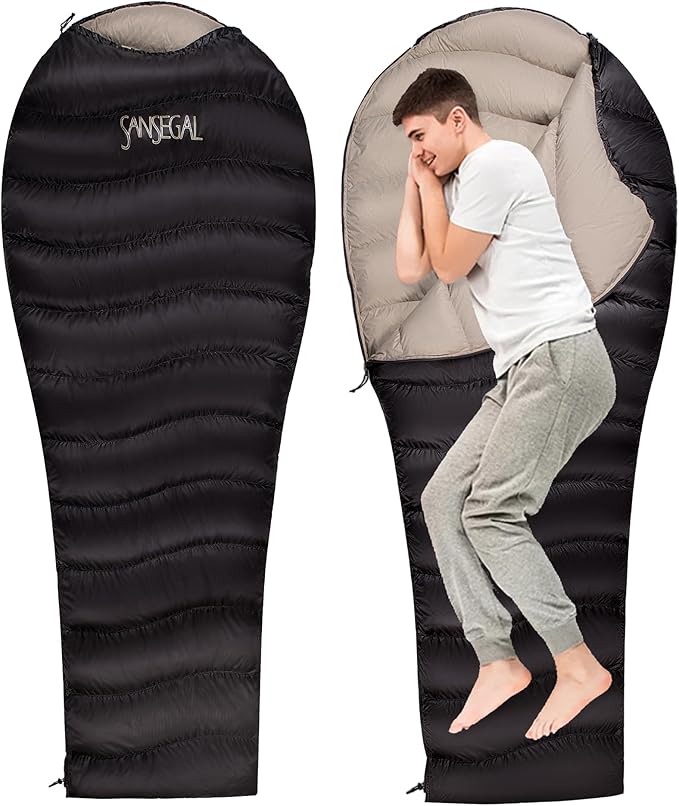 Down Sleeping Bag Ultralight Mummy Backpacking Sleeping Bags for Adults Camping Hiking Outdoor with 600 Fill Power Duck Down