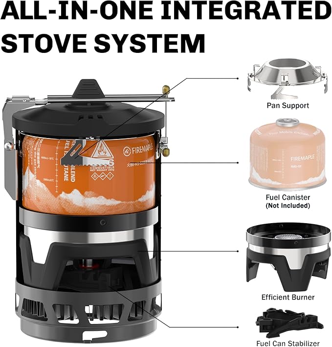 Fire-Maple Star X2 Pro Backpacking and Camping Stove-Fast Boiling Compact and Efficient Camp Cooking Gear for Hiking Trekking Fishing and Outdoor Adventures
