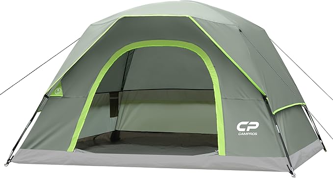 Tents for Camping 4 Person Tent Waterproof Windproof Double Layer Camping Tent Easy Setup Dome Tent with Large Mesh Windows &amp Wider Door for Outdoor Camping &amp Hiking