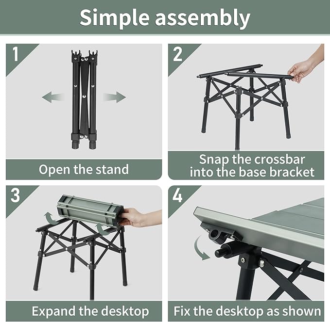 Naturehike Portable Camping Table Aluminium Folding Table Ultralight Camp Table Small Table for Camping Hiking Backpacking Outdoor Picnic