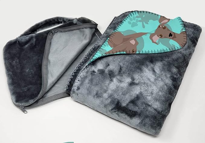 Caroline's Treasures MLM1079TBLT Fawn Italian Greyhound Soft Travel Blanket with Bag Airplane Blanket Indoor Outdoor Camping Blanket for Traveling Picnics Beach Trips Concerts