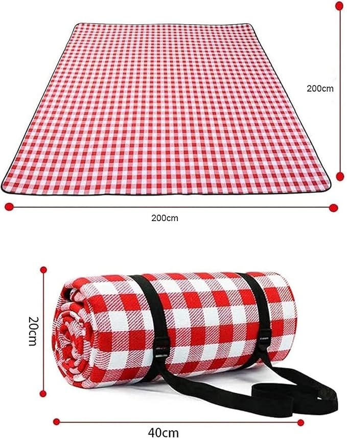 Blanket Sand Proof &amp Outdoor Picnic Blanket - Water Resistant Large Mat for Camping or Travel. Washable Foldable Easy Carry Compact Tote Bag