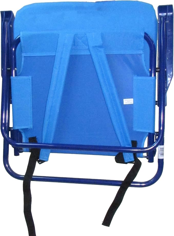 Personalized Imprinted Backpack 1 Position Beach Chair - Pacific Blue