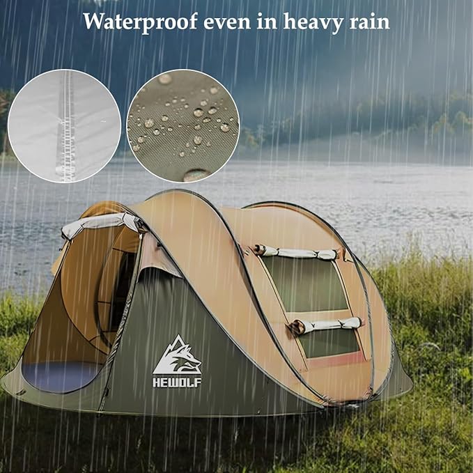 Pop Up Camping Tent 2/4 Person Instant Family Tents Easy Setup Automatic Tent for Camping Hiking &amp Traveling