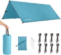 Camping Tarp for Tent or Hammock Rain Fly - 10 x 12 Tarp for Camping Hiking Backpacking or Portable Lightweight Survival Shelter UV Protection and 3000mm Water Resistant by Wakeman Outdoors (Blue)